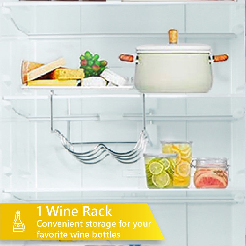 Conserv 11cf Bottom Freezer Refrigerator 24in w/ WINE RACK Stainless 110V
