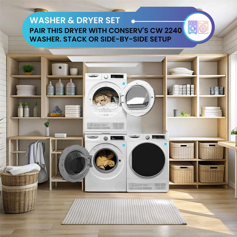 ConServ 4cf Dryer Condensing/Ventless Sanitize LED Display Rev. Door 220V EStar