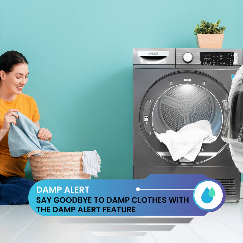 Sèche-linge à condensation/sans évacuation ConServ 4cf, assainissement, affichage LED, porte réversible, 220V, EStar (reconditionné)