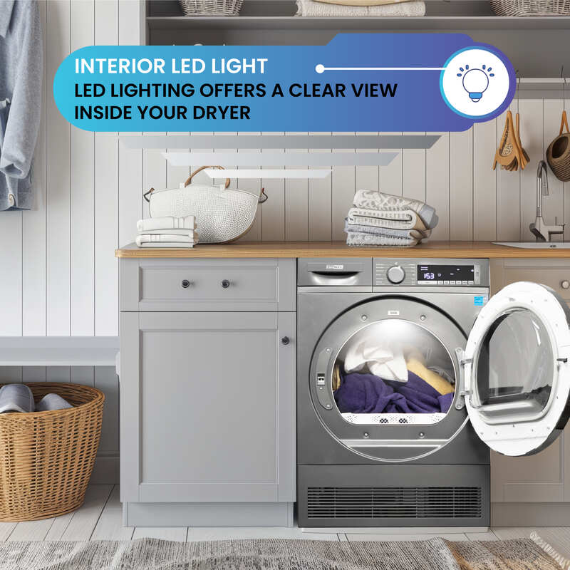 Sèche-linge à condensation/sans évacuation ConServ 4cf, assainissement, affichage LED, porte réversible, 220V, EStar (reconditionné)