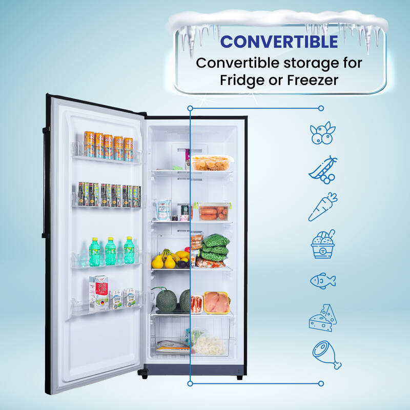 Congélateur vertical Conserv 14 pi³ CONVERTIBLE EN RÉFRIGÉRATEUR, prêt pour garage, certifié Energy Star, 28 po de large, 110 V