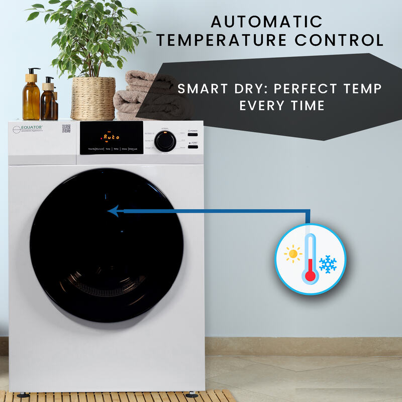 Secadora Equator Deluxe de 24 pulgadas, CON VENTILACIÓN, con sensor, higienización, 4 pies cúbicos, control táctil, 110 V, DIGITAL (Reacondicionada)