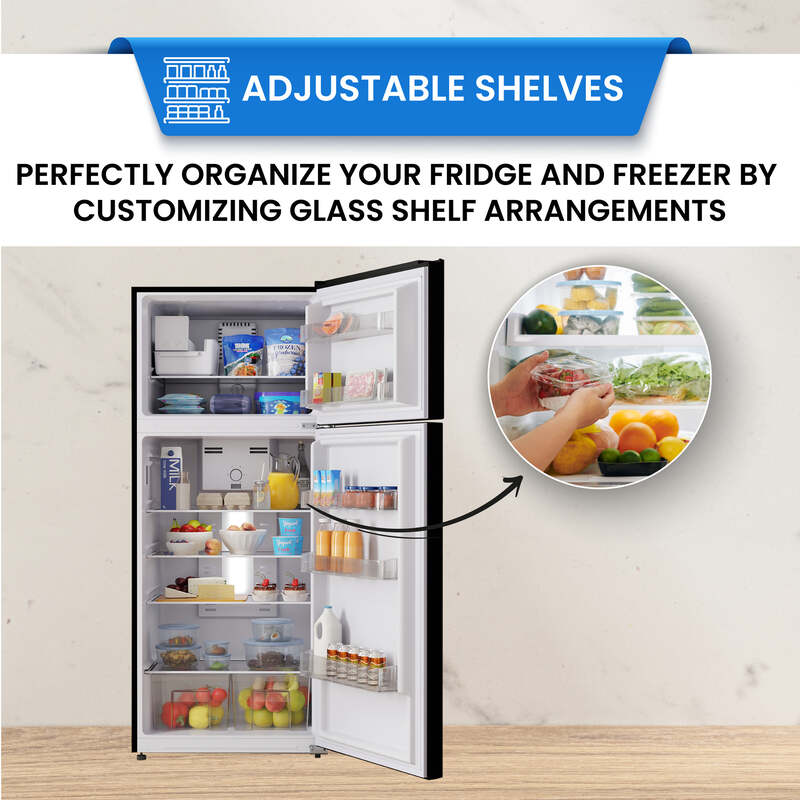 Conserv 30in RETRO Refrigerator 18cf Top Mount FACTORY INSTALLED ICE MAKER 110V Handle