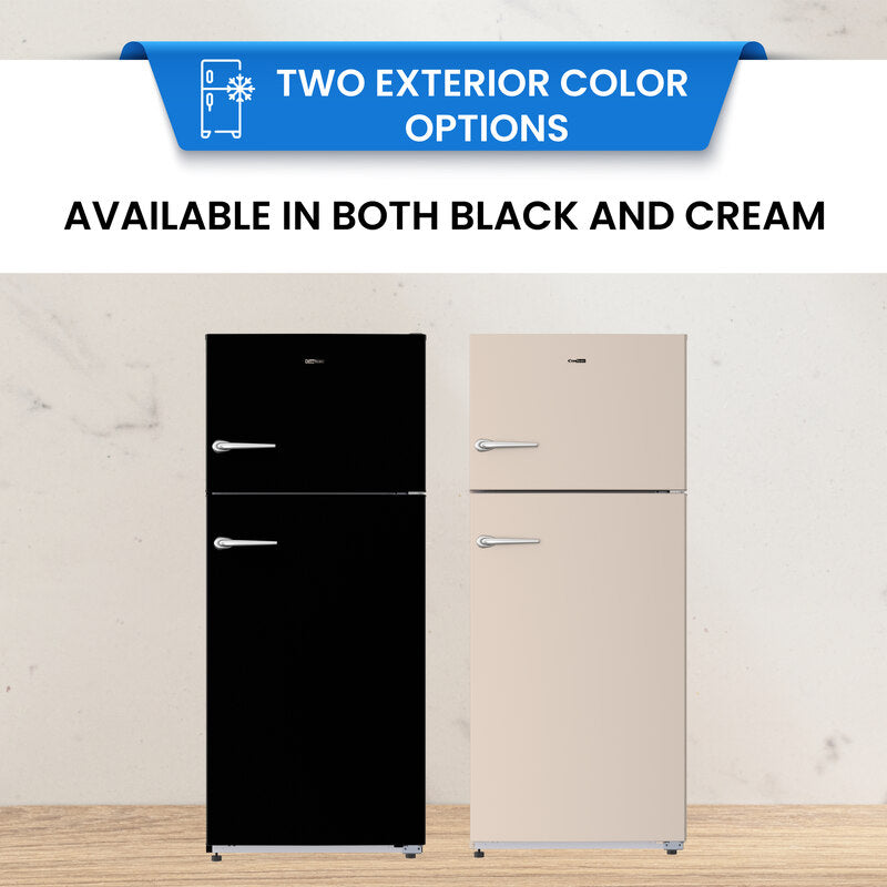 Conserv 30in RETRO Refrigerator 18cf Top Mount FACTORY INSTALLED ICE MAKER 110V Handle