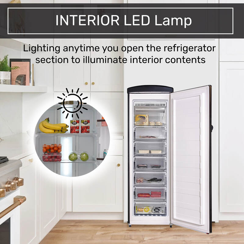 Ensemble réfrigérateur rétro Conserv 24 po 11 pi³ + congélateur vertical 8,3 pi³ 110 V