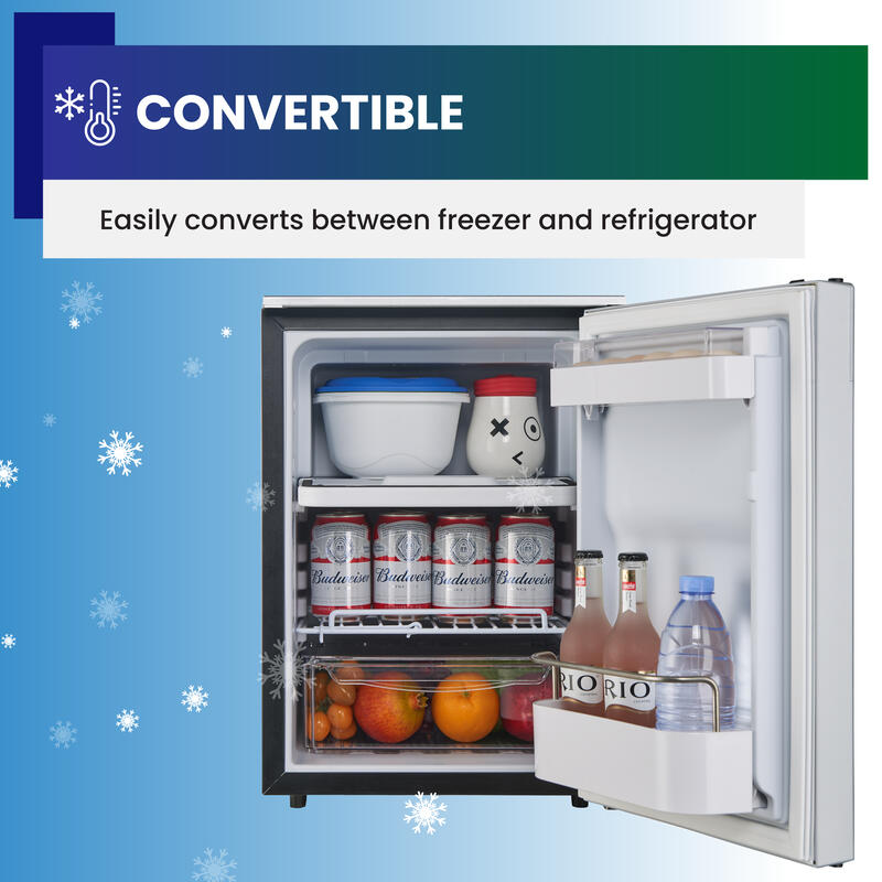 Compact RV-Marine-Offgrid Convertible Refrigerator-Freezer 1.6cf 12V 110V