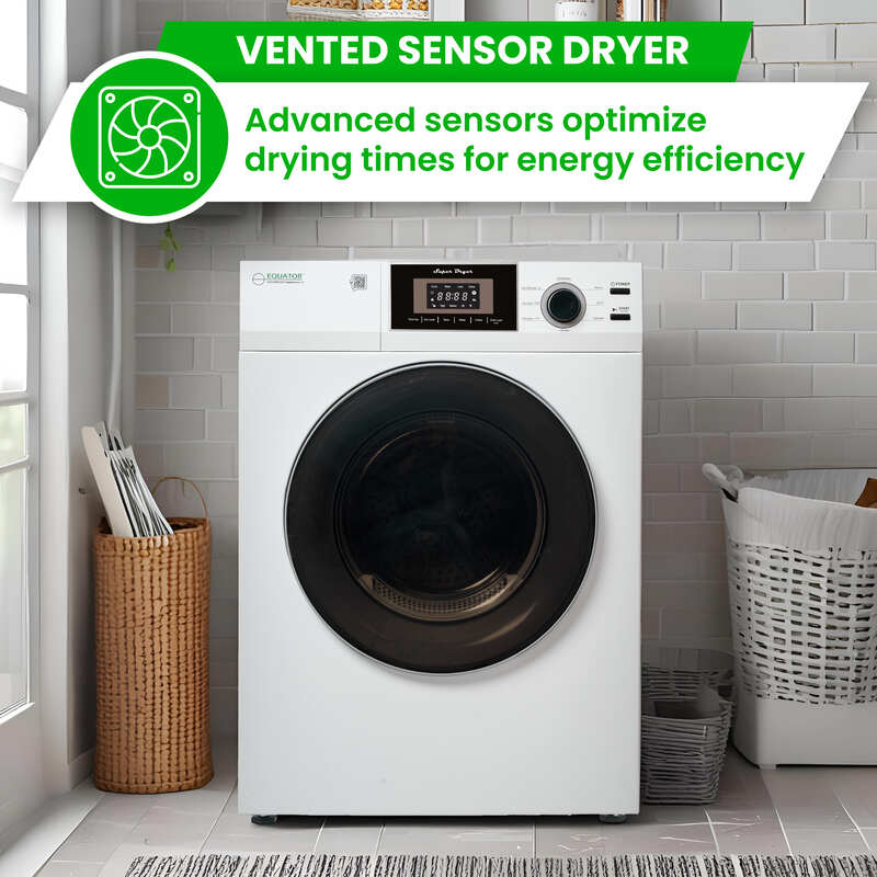 Sèche-linge compact PREMIUM 24 po à évacuation avec prise pour laveuse, 3,1 pi³/13 lb, capteur, 110 V