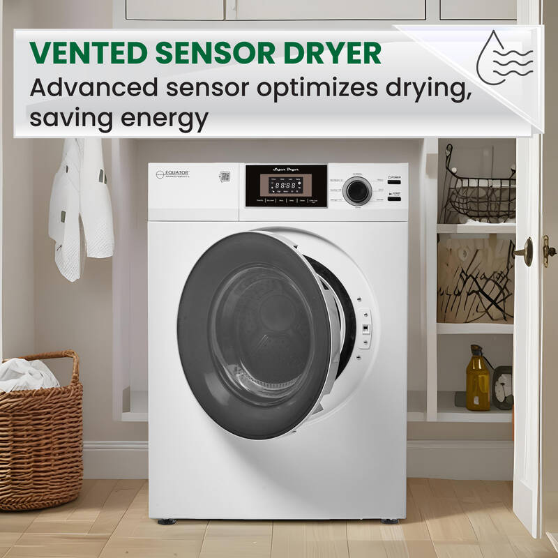 Set de lavandería 110V UN TOMACORRIENTE Lavadora 15 lb 1.62 pc + Secadora ventilada 13 lb 3.1 pc