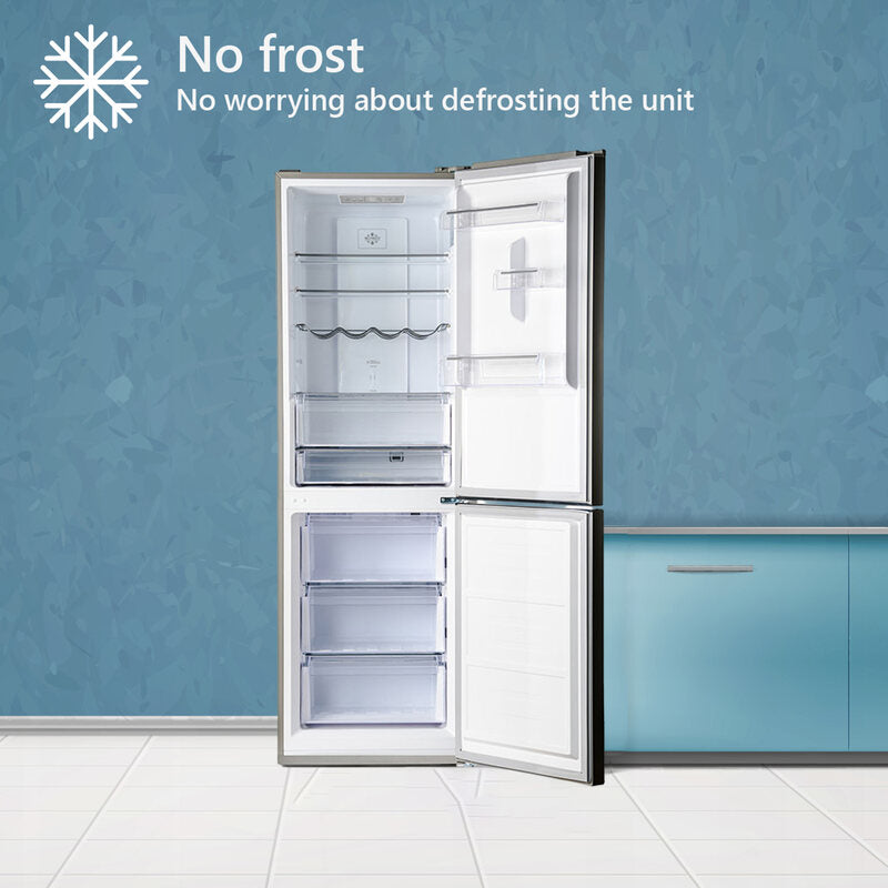 Conserv 11.5cf Tall Frost Free Ref-Freezer 24in Wine Rack E-Star 43dB Stainless