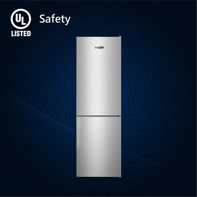 Conserv 11.5cf Tall Frost Free Ref-Freezer 24in Wine Rack E-Star 43dB Stainless