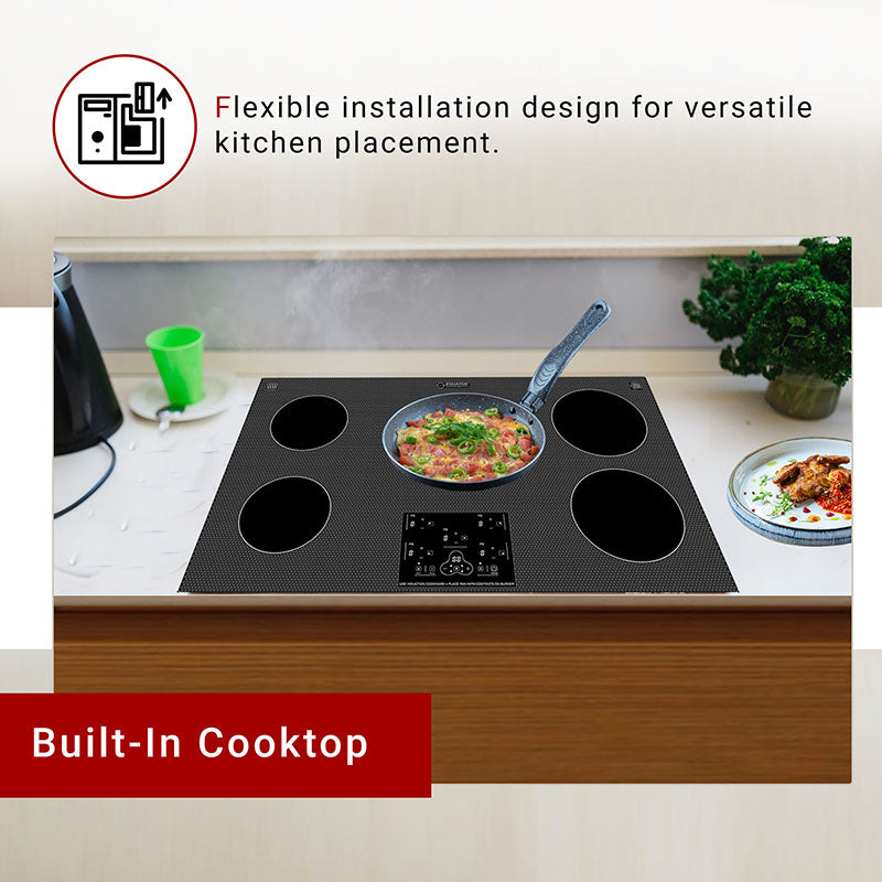 Equator 36 inch Built-In 5 Burner Induction Cooktop POWER BOOST Keep Warm 240V/9600W