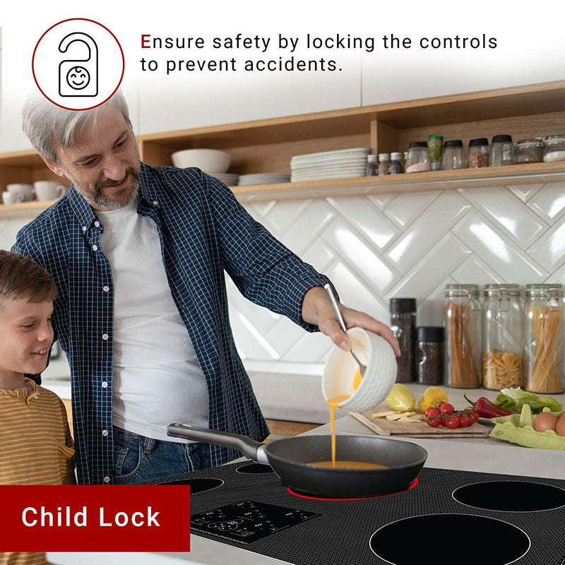 Equator 36 inch Built-In 5 Burner Induction Cooktop POWER BOOST Keep Warm 240V/9600W