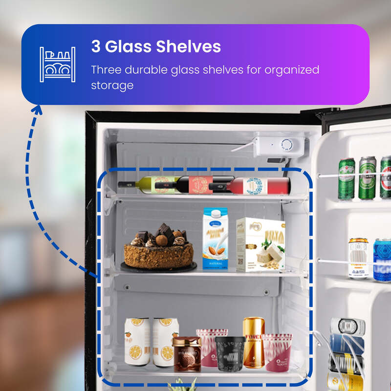 Conserv 20in STAINLESS Compact Refrigerator 4.5cF Reversible Door 110V