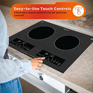 Equator 20inch Built-In/Freestanding 2 Burner HORIZONTAL Induction Cooktop 110V