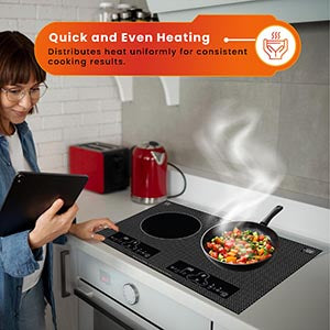 Equator 20inch Built-In/Freestanding 2 Burner HORIZONTAL Induction Cooktop 110V