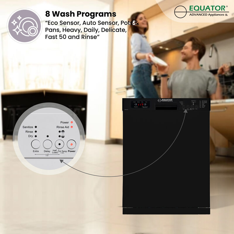 24 in 82 Series Dishwasher 14 place+Wine Rack 3.4g QUIET 51 dB 110V EStar