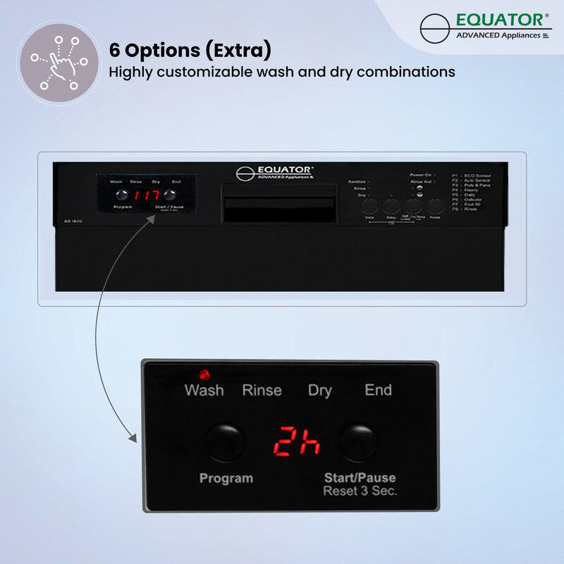 24 in 82 Series Dishwasher 14 place+Wine Rack 3.4g QUIET 51 dB 110V EStar