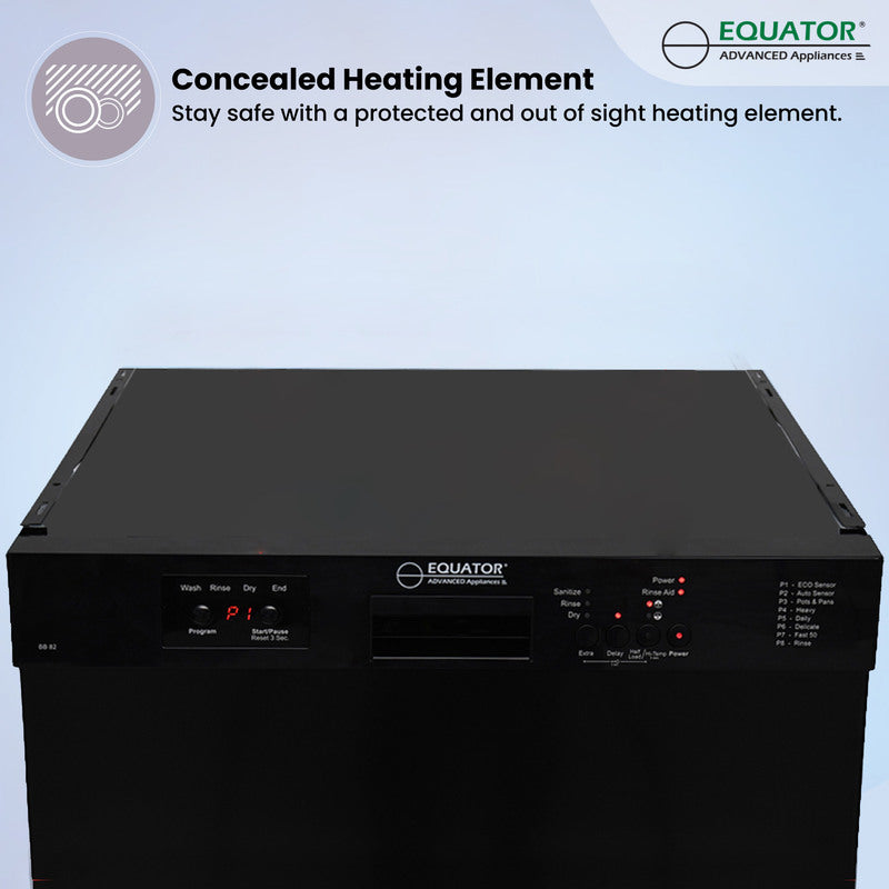 24 in 82 Series Dishwasher 14 place+Wine Rack 3.4g QUIET 51 dB 110V EStar