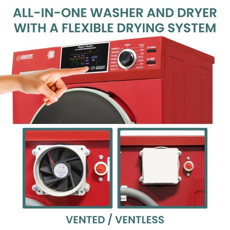 Original All-In-One 4600 Washer Dryer VENTLESS/VENTED PET Cycle 1.62cf/15lbs 110V