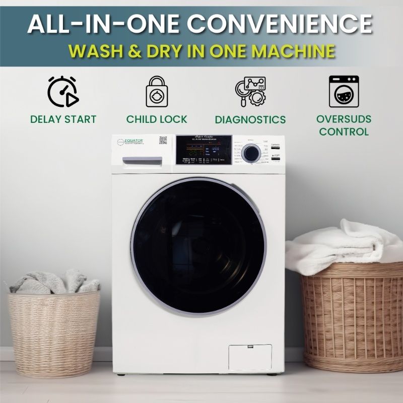 Original All-in-One 4800 Washer Dryer VENTED-DRY 30% FASTER than Condense 15lb 110V