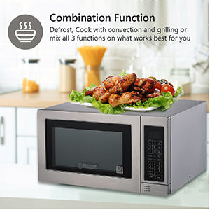 Equator Hybrid Microwave+Convection Oven+Grill 1.2cf Stainless Freestanding SS
