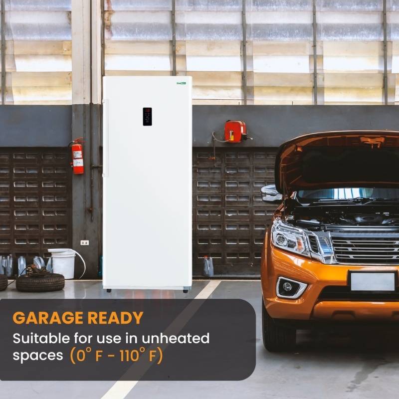 Congélateur vertical Conserv 14 pi³ CONVERTIBLE EN RÉFRIGÉRATEUR, prêt pour garage, certifié Energy Star, 28 po de large, 110 V