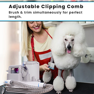 Equator 2.5L/120V Advanced Pet Groomer w/ Adjustable Clipping Comb and Detachable Hose