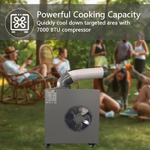 Equator 7000BTU Weatherized Outdoor Air Conditioner + Fan IP24 Casters 110V