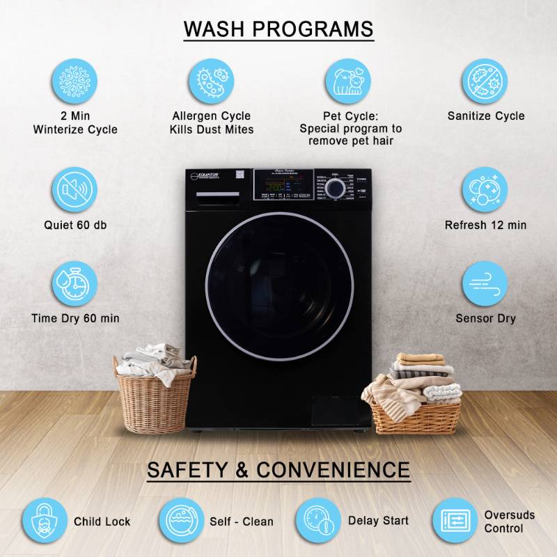 Original All-In-One 4600 Washer Dryer VENTLESS/VENTED PET Cycle 1.62cf/15lbs 110V