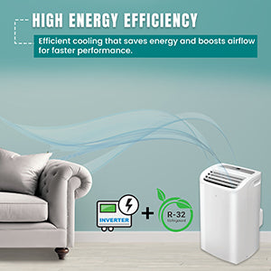 Equator 16000Btu PORTABLE AIR CONDITIONER Cool and Heat Indoor 700sf AutoSwing 110V