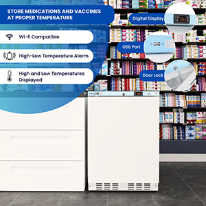 Refrigerador COMERCIAL/FARMACÉUTICO Conserv Compact de 24 pulgadas, 3.9 pies cúbicos, WIFI, 110V