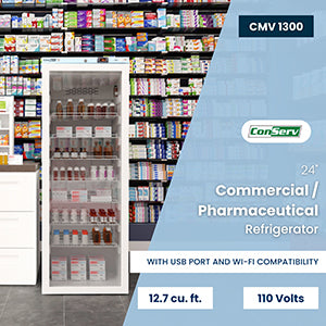 Conserv 24in COMMERCIAL/PHARMACEUTICAL Refrigerator 12.7cf WIFI 110V