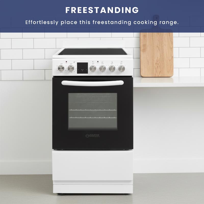 Equator 20 Electric Cooking Range 4 Ceramic Burner CONVECTION OVEN AIR FRYER SS