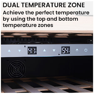 Equator Luxury Hybrid Dual Zone Gourmet Center 43 Bottles+Cans+Fine Foods 110V