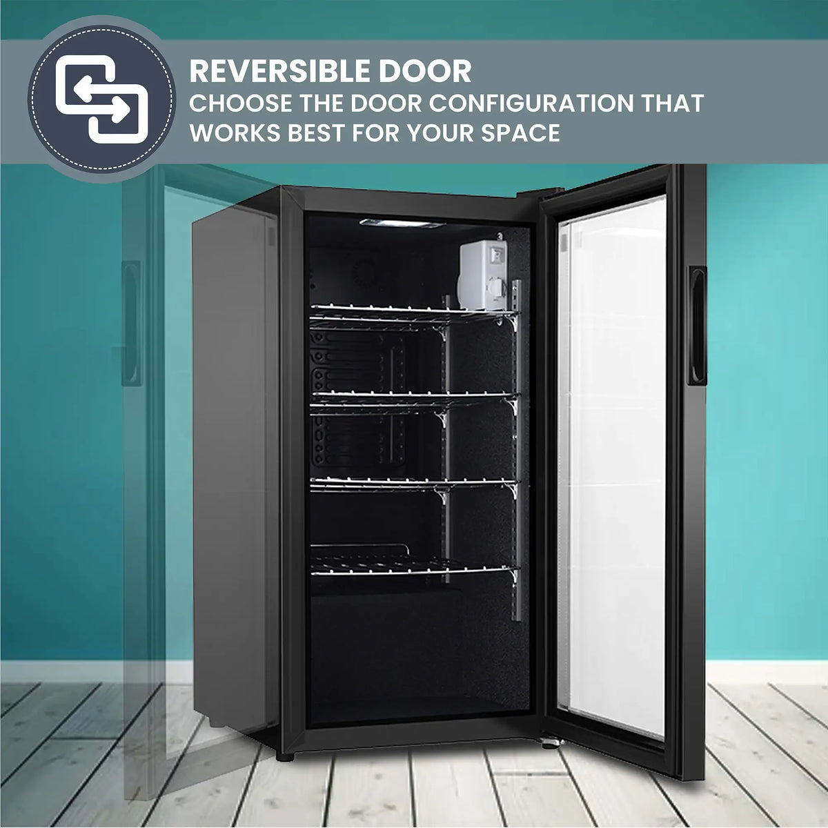 Refrigerador de bebidas Equator SLIM de 18 pulgadas, independiente, 3.2 pies cúbicos, 117 latas, 110V