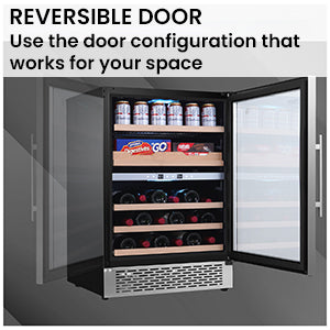 Equator Luxury Hybrid Dual Zone Gourmet Center 43 Bottles+Cans+Fine Foods 110V
