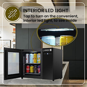 Refrigerador de bebidas de mostrador Equator de 25 pulgadas, 40 latas, control táctil, 110V
