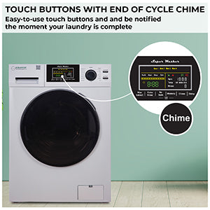 Laveuse à chargement frontal 1,6 pi³/15 lb, blanc, 110 V, 15 programmes + cycle pour animaux de compagnie