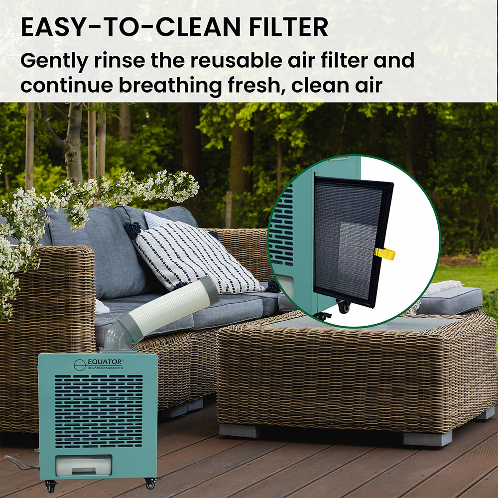 Climatiseur extérieur Equator 3-en-1 AC Chauffage 9000 BTU IP24 à roulettes 110V