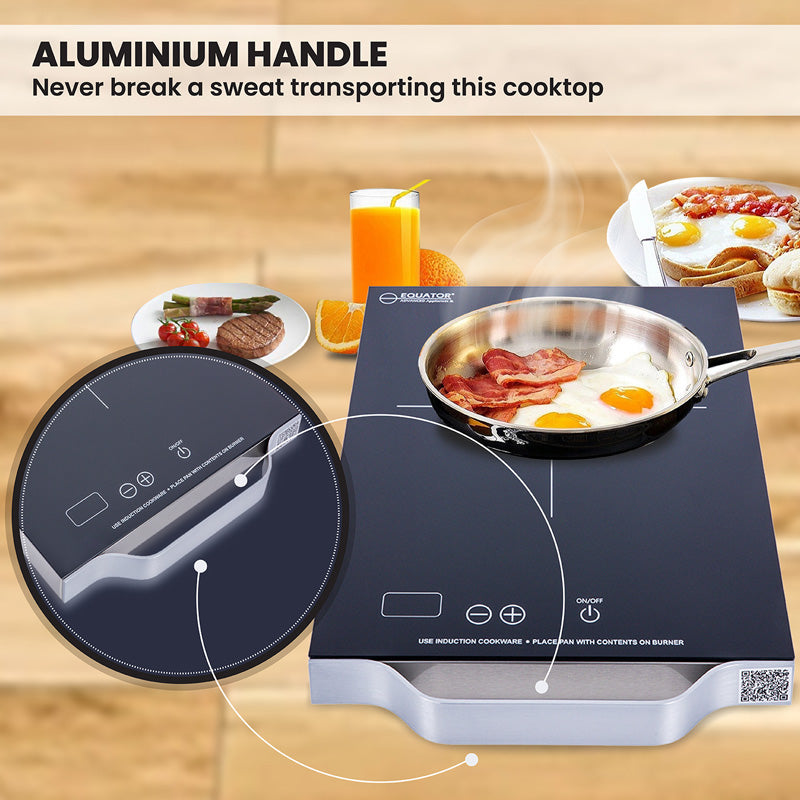 Equator 11 inch Portable One-Burner Induction Cooktop LIGHT Aluminum Handle 110V