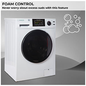 Laveuse à chargement frontal 1,6 pi³/15 lb, blanc, 110 V, 15 programmes + cycle pour animaux de compagnie
