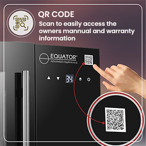 Refrigerador de bebidas de mostrador Equator de 25 pulgadas, 40 latas, control táctil, 110V