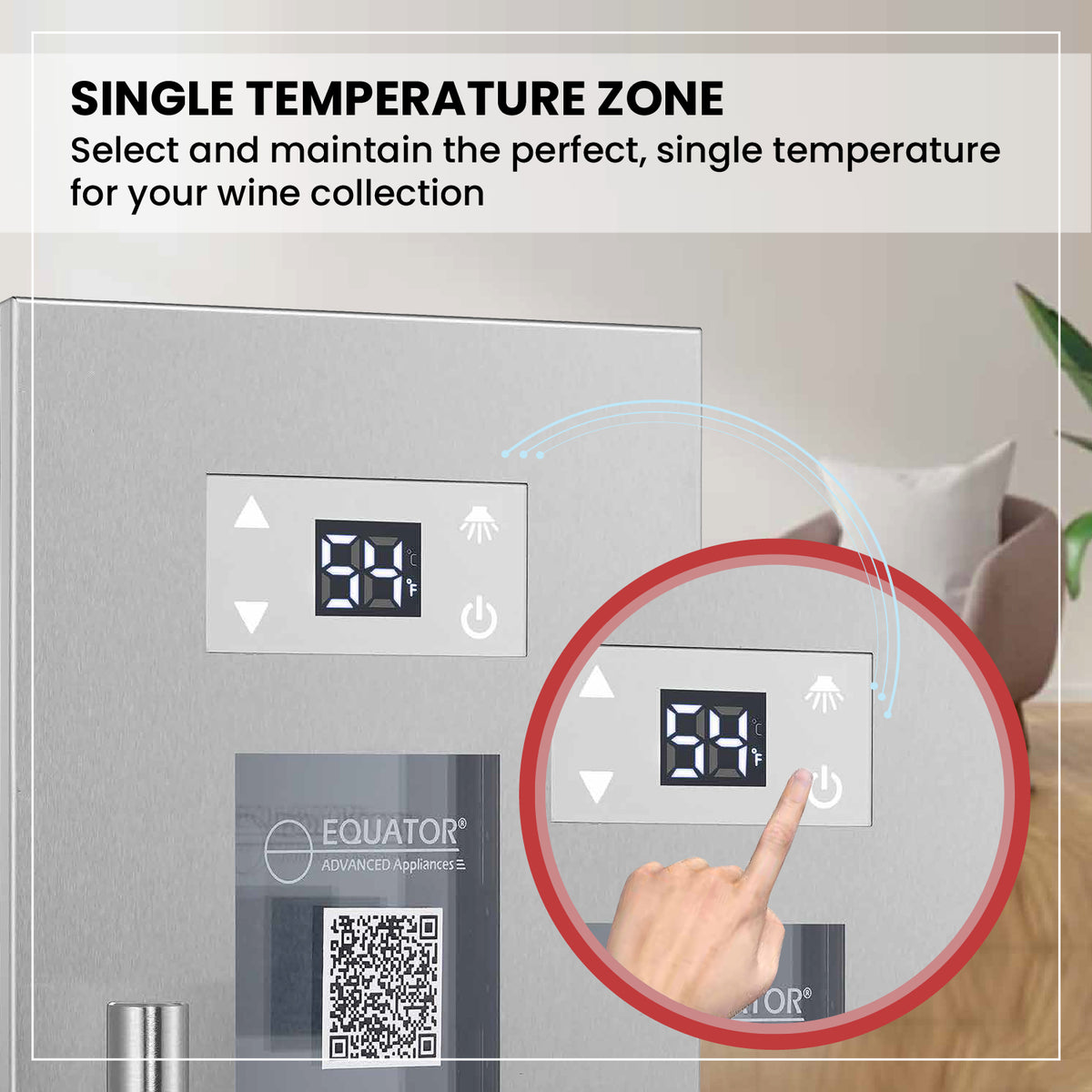 Equator 9 Bottles Wine Refrigerator 1-Zone Freestanding/Builtin 7 Color LED 110V