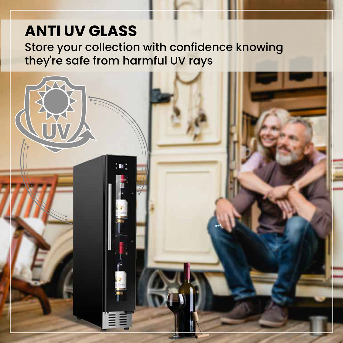 Equator 9 Bottles Wine Refrigerator 1-Zone Freestanding/Builtin 7 Color LED 110V