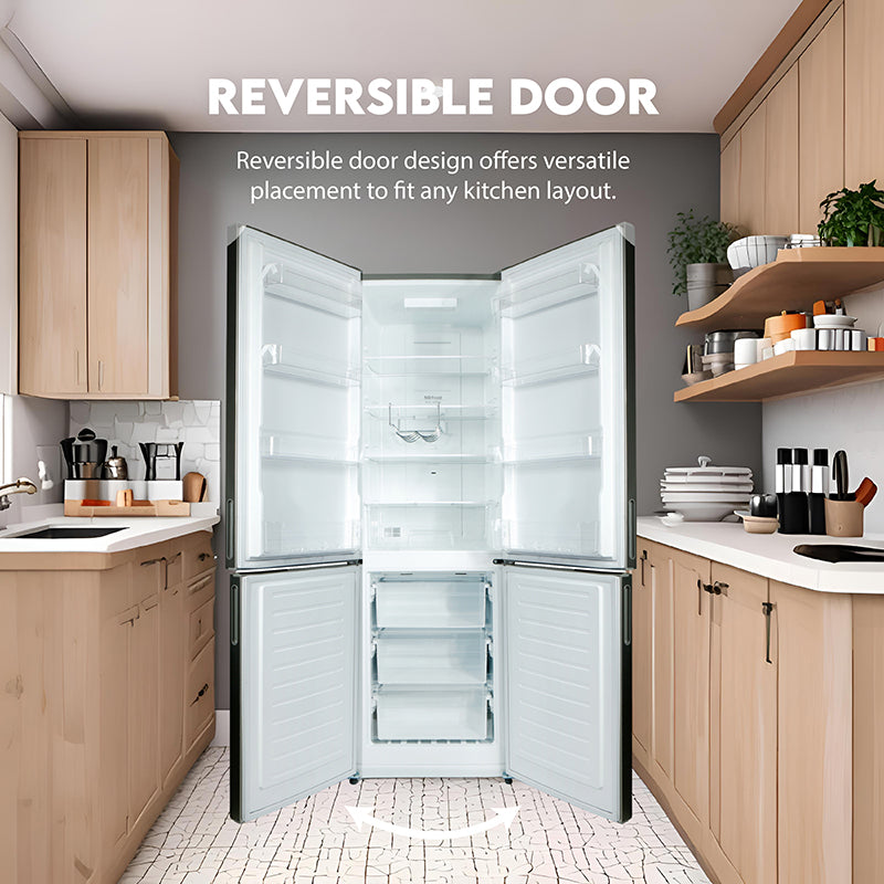Conserv 11cf Bottom Freezer Refrigerator 24in w/ WINE RACK Stainless 110V