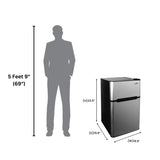 Conserv 19in STAINLESS Compact 2 Door Refrigerator 4.5cf Reversible Door 110V