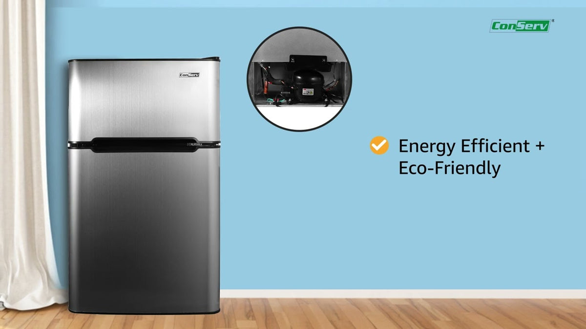 Conserv 19in STAINLESS Compact 2 Door Refrigerator 4.5cf Reversible Door 110V