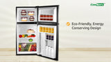 Refrigerador compacto Conserv de 19 pulgadas, color NEGRO, 2 puertas, 4.5 pies cúbicos, puerta reversible, 110V
