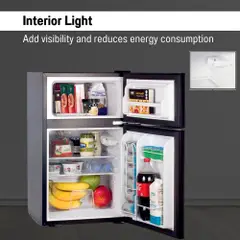 Conserv 19in STAINLESS Compact 2 Door Refrigerator 4.5cf Reversible Door 110V