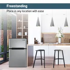 Conserv 19in STAINLESS Compact 2 Door Refrigerator 4.5cf Reversible Door 110V